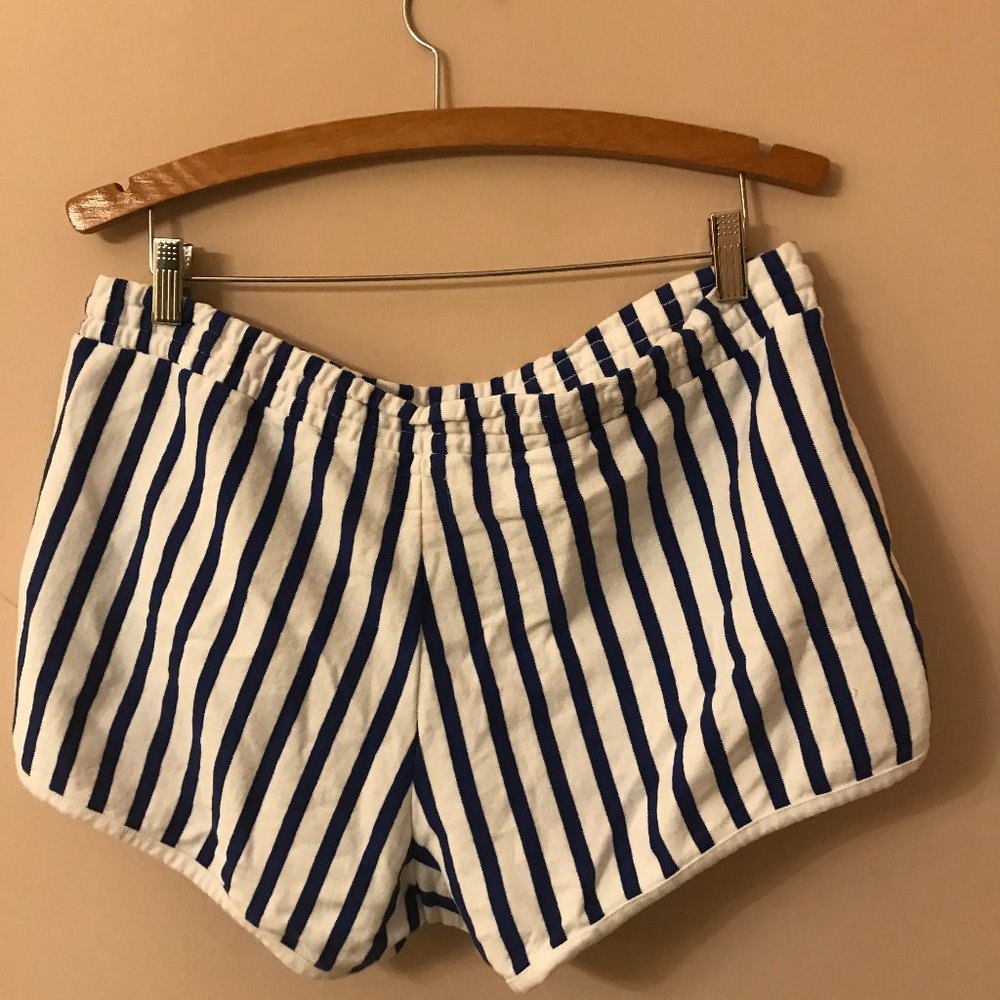 J CREW Weekend Nautical Striped Navy White Shorts